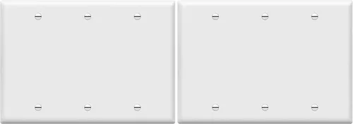 Miniatura 9 de Enerlites Cubierta de Dispositivo en Blanco Placa de Pared, Acabado Brillante, Tamaño 4-Gang 4.50" x 8.19", Policarbonato Termoplástico Irrompible