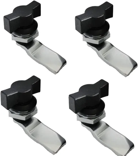 Miniatura 9 de WJSKDQ Cerradura de leva de pulgar compensada accionada por el pulgar, 2 unidades, cerradura de leva negra Negro