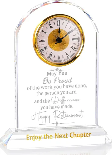 Miniatura 9 de Ornalrist Regalos de Jefe para Hombres y Mujeres Reloj de Cristal, Regalos para Jubilación Jefa Mujer - Regalo de Apreciación de Jefe para Hombres