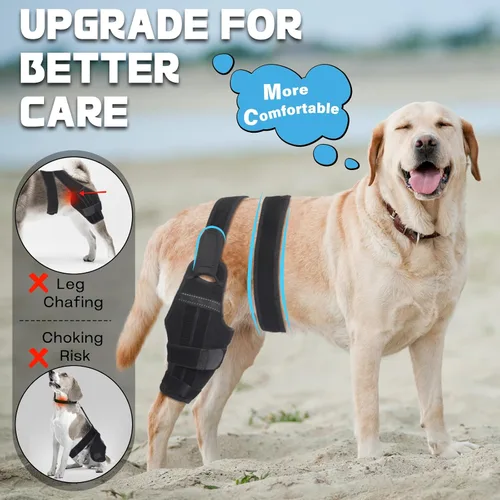 Miniatura 3 de Rodillera ajustable para perro ACL - Soporte de pierna trasera para recuperación del ligamento cruzado, artritis y alivio del dolor articular Derecha