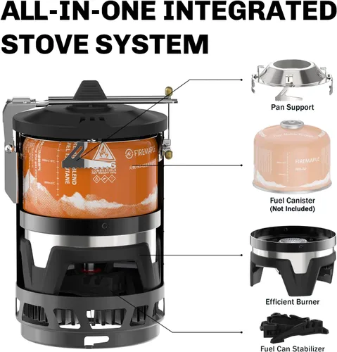 Miniatura 2 de Estufa portátil Fire-Maple Star X2 Pro para mochileros y campamentos - Herramienta de cocina de campamento rápida, compacta y eficiente para Negro