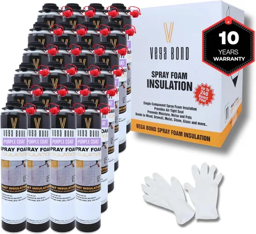 Miniatura 23 de Vega Bond Espuma en aerosol de aislamiento de celda cerrada de un solo componente, autoexpansible, 29 onzas con valor R de 5.66, aerosol acústico