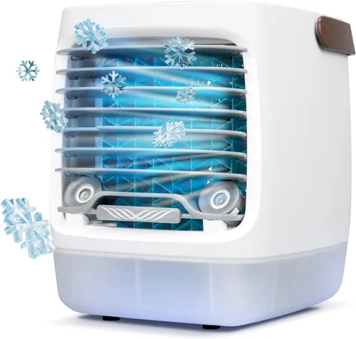 ChillWell Enfriador de aire evaporativo 2.0 para habitación, mini enfriadores portátiles de pantano de 4 velocidades con humidificador | Unidad de
