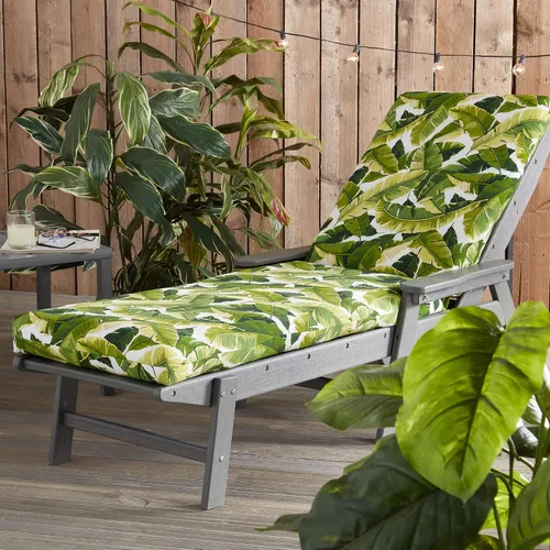 Miniatura 2 de Cojín reversible para silla de descanso para exteriores, color blanco tropical