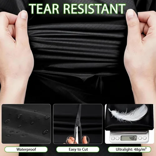 Miniatura 2 de 9KM DWLIFE Tela, tela de nailon Ripstop impermeable blanca 40D, 60 x 39 pulgadas, ligera, revestimiento de PU, tela hermética para cometa, tienda