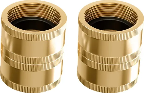 DBR Tech® Adaptador de manguera hembra a hembra | Conector de manguera de jardín resistente a prueba de fugas, accesorios de latón de agua GHT de