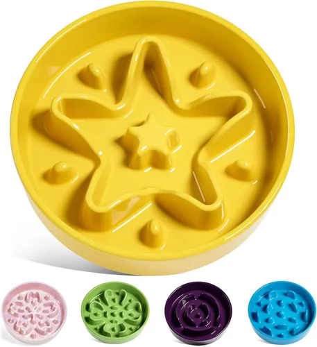 Miniatura 16 de LE TAUCI Cuencos para perros de cerámica de alimentación lenta, cuenco de alimentación lenta de 1.5 tazas para razas pequeñas y medianas, cuenco