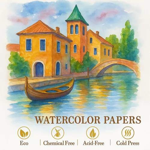 Miniatura 3 de Moriquill Tarjetas de papel de acuarela de 4 x 6, prensa en frío de 300 GSM, 100 hojas, blanco natural sin ácidos, esquinas redondeadas a mano