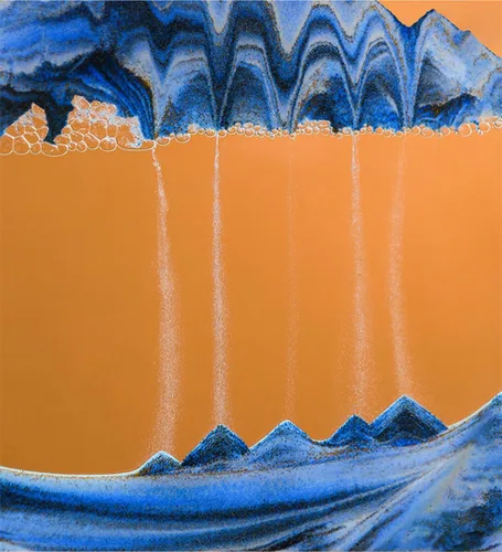 Miniatura 6 de Oneshow Cuadro artístico de arena en movimiento de 17.3 pulgadas para colgar en la pared, arte de arena 3D, movimiento líquido, rotación de 360°