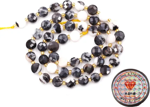 Miniatura 92 de Cuentas de piedras preciosas para la fabricación de joyas, cuentas de monedas facetadas de piedra natural piedra de sangre africana de 0.236 in