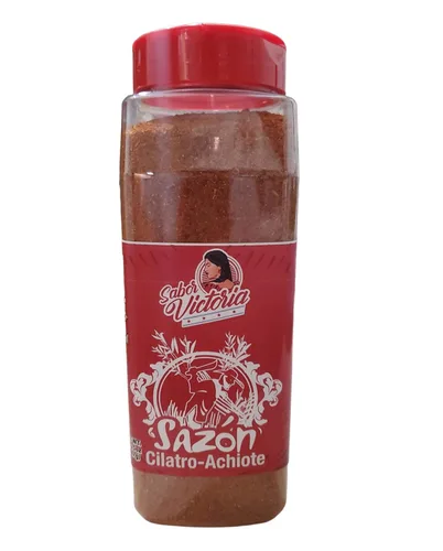 Sabor Victoria Sazón condimento con cilantro y annatto 24.25 onzas, sin conservantes, sin colorantes artificiales, sin sabores artificiales