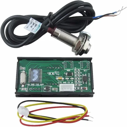 Miniatura 3 de DIGITEN 4 tacómetro digital led RPM, con velocímetro y sensor apagador de proximidad NPN, color verde