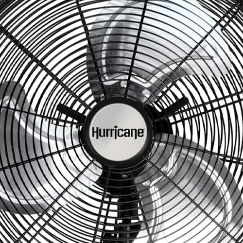 Miniatura 7 de Hurricane Ventilador de Pared de Metal Oscilante Pro de Alta Velocidad con 3 Velocidades, Negro, 16" - Unidad de Enfriamiento de Aire Eléctrica