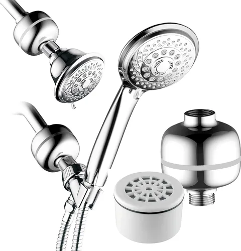 Miniatura 2 de AquaCare by HotelSpa 1139 - Cartucho desechable enriquecido KDF para filtro de ducha universal compacto o cabezales de ducha filtrados/duchas de mano