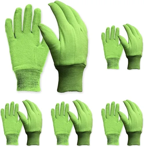 Miniatura 3 de Digz Guantes de jardín de jersey de algodón, color verde, mediano