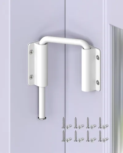Cerradura de puerta corredera de múltiples ángulos, cerradura de pestillo de aluminio en U para patio de 90/180 grados para puerta de granero