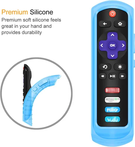 Miniatura 5 de Fintie Funda protectora para Roku Steaming Stick 3600R, TCL Roku TV RC280 RC282 Remote - CaseBot (serie Peine Miel), ligera (antideslizante) a