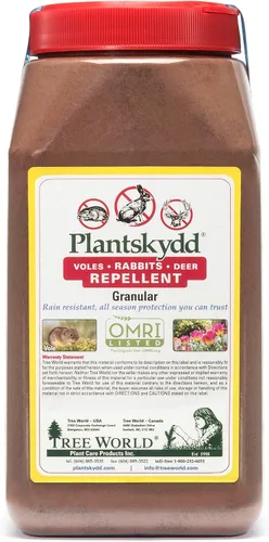 Miniatura 8 de Plantskydd Repelente de animales: repele ciervos, conejos, alces, alces, liebres, ratones, ardillas, ardillas y otros herbívoros; jarra granular