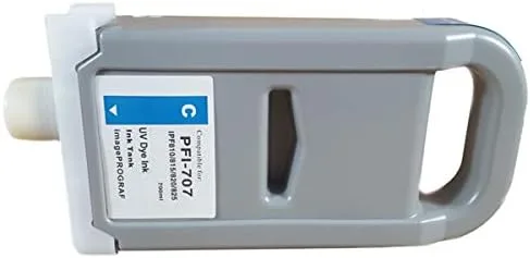 Miniatura 4 de Vivid Colors Cartucho de tinta compatible con PFI-707 para impresoras Canon PFI707 (23.7 fl oz, 5 unidades) para impresoras iPF830, iPF840, iPF850