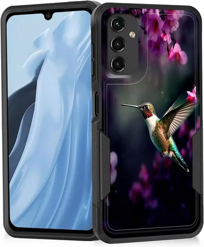 Miniatura 204 de Funda para Galaxy A14 5G, resistente de doble capa híbrida de policarbonato duro, goma suave, a prueba de golpes, funda protectora resistente