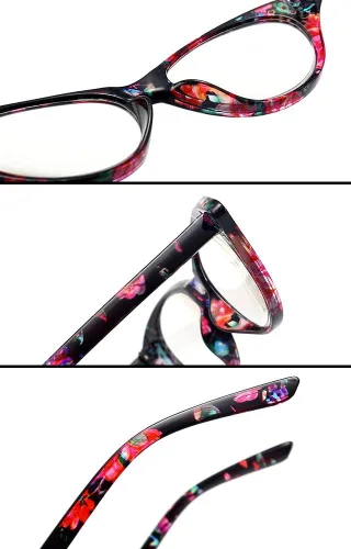 Miniatura 8 de Paquete de 4 lentes de lectura, diseño de moda vintage con diamantes de imitación de ojo