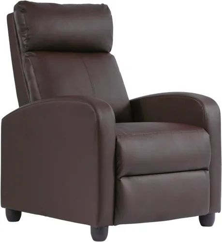 Miniatura 13 de PayLessHere Silla Reclinable Individual Sofá Reclinable Asiento de Cine en Casa con Soporte Lumbar y Respaldo Acolchado para Sala de Estar