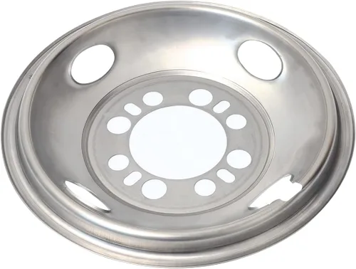 Miniatura 3 de Simulador completo de ruedas de acero inoxidable pulido de 16 pulgadas, 8 lengüetas, 4 agujeros de mano, para Chevy GMC 3500 1974-2000, Ford F350
