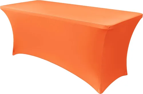 Miniatura 51 de Obstal Funda de mesa de elastano elástica de 4 pies para mesas plegables estándar, paquete de 2 manteles rectangulares universales ajustables