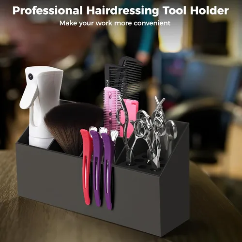 Miniatura 4 de Caja de almacenamiento grande para tijeras, soporte para tijeras para peluquería, soporte de corte para peluquería, peines profesionales
