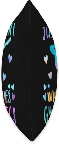 Miniatura 2 de Just A Girl Who Loves Gymnastics Cool Sport Lover Art - Almohada de gimnasia para mujeres y niñas, 16 x 16 pulgadas, multicolor