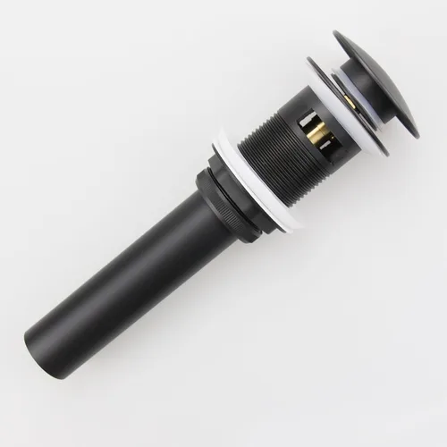 Miniatura 2 de Desagüe de Fregadero de Tocador de Baño, Tapón de Desagüe Emergente con Rebosadero, Negro