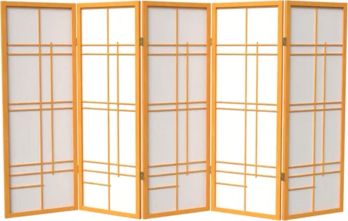 Miniatura 14 de Pantalla corta Eudes Shoji de 4 pies - Negro - 4 Paneles