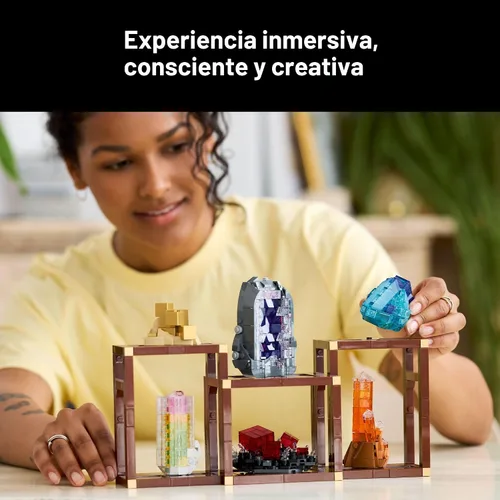 Miniatura 3 de LEGO Ideas Mineral Collection - Juego de construcción para adultos, a partir de 18 años, decoración de dormitorio u oficina con 3 estantes