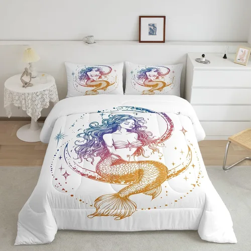 Miniatura 13 de Erosebridal Yin Yang - Juego de edredón para niños y adolescentes, edredón de plumón de hielo y fuego, tamaño individual, juego de ropa de cama