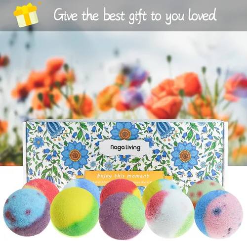 Miniatura 6 de Set de regalo de bombas de baño, 10 bombas de burbujas orgánicas, para el día de San Valentín, Navidad