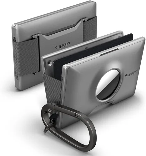 Spigen Cartera S compatible con Airtag Wallet Tarjetero Funda con llavero Mosquetón RFID Bloqueo Billetera Slim Minimalista Tarjeta de Crédito para