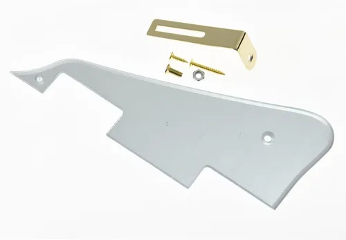 Miniatura 40 de KAISH Golpeador de guitarra LP blanco envejecido de 3 capas con soporte cromado para Epiphone Les Paul
