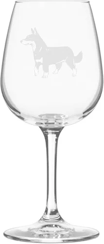 Miniatura 458 de Copa de vino de 12.75 onzas con diseño de perro grabado