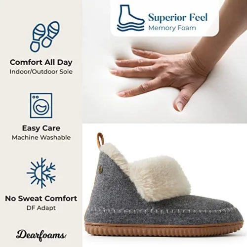Miniatura 8 de Dearfoams Alpine Moritz - Pantuflas para mujer con soporte de arco para exteriores