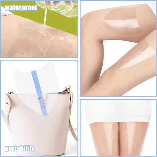 Miniatura 5 de Almohadillas antirozaduras interiores para muslos, parches invisibles transparentes de cinta de fricción para levantar muslos, protección