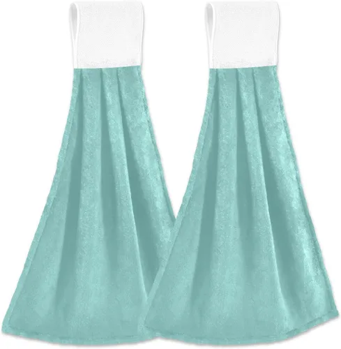 Miniatura 24 de Juego de 2 toallas de mano amarillas y naranjas, suaves, absorbentes, decorativas, para baño, secado rápido, barra de té, toalla colgante para baño