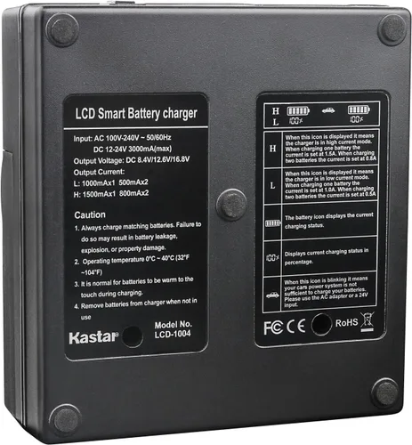 Miniatura 2 de Kastar SSL-JVC70 AC LCD Cargador rápido dual compatible con JVC GY-HM200U, GY-HM200HW, GY-HM200SP, GY-HM200SP Sports, GY-HM250 GY-HM250SP, GY-HM600