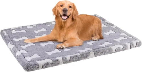 BEAUTYZOO Tapete para cama de perro de 42 x 28 pulgadas, lavable para perros de tamaño XL, antideslizante para jaula de mascotas, tapete rectangular