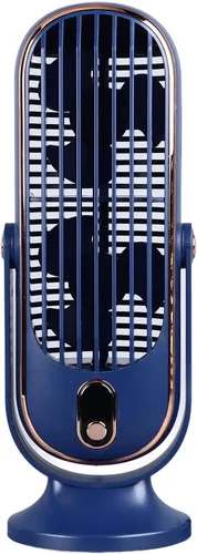 Miniatura 2 de Ventilador oscilante de mesa de torre de 5 engranajes con flujo de aire turboalimentado, silencioso y desmontable para el hogar, oficina, espacios