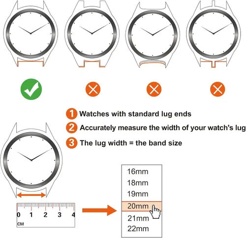 Miniatura 5 de ANNEFIT Correas deportivas de nailon para reloj, 2 paquetes de correas ajustables de liberación rápida de 0.630 in, 0.709 in, 0.748 in, 0.787 in