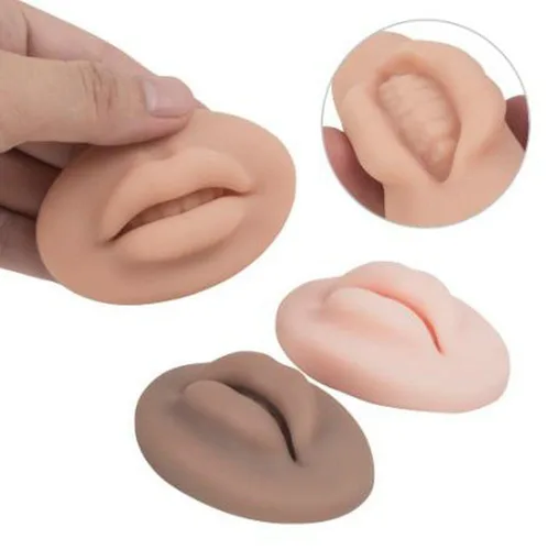 Miniatura 6 de Amber Lash Práctica de tatuajes de imitación de piel y cuerpo para una experiencia realista de PMU (labio de silicona 3D, 3 piezas)