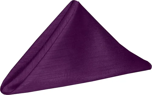 Miniatura 40 de Ultimate Textile Holiday Red Reversible Shantung Satin Cloth Dinner Napkins - 20" x 20" (Set of 24) Washable Polyester Cloth Napkins with Serged