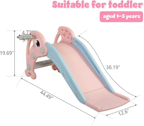 Miniatura 6 de TOBBI - Tobogán para niños, para interiores y exteriores Rosa