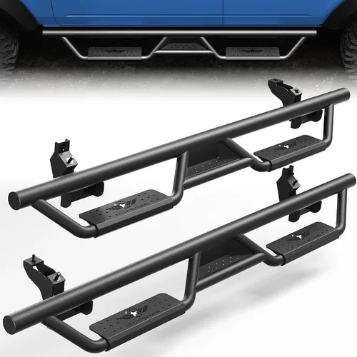 Miniatura 31 de Estribos para Wrangler JK 2007-2018, pasos de trabajo de acero resistente Heavy-Duty Work Steps, 550-LB Capacity, Easy Cab & Bed Access, Jobsite
