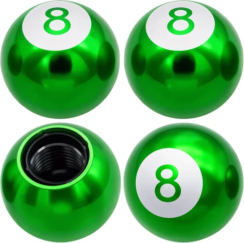 Miniatura 49 de 4 piezas tapas de vástago de válvula de neumático estilo bola 8, cubiertas universales de vástago de válvula de neumático con núcleo de cobre a